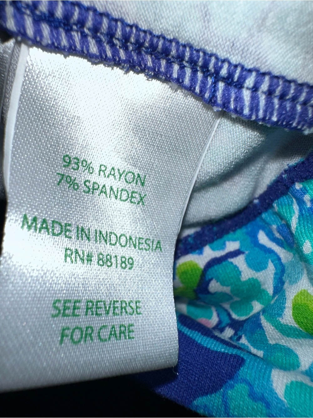 Lilly Pulitzer Sophie Dress, Tropical Blue Pink & Green, Size Large (L) - Picture 10 of 10